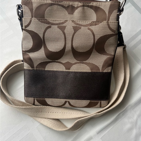 Coach Brown Canvas Logo Crossbody - Picture 2 of 5